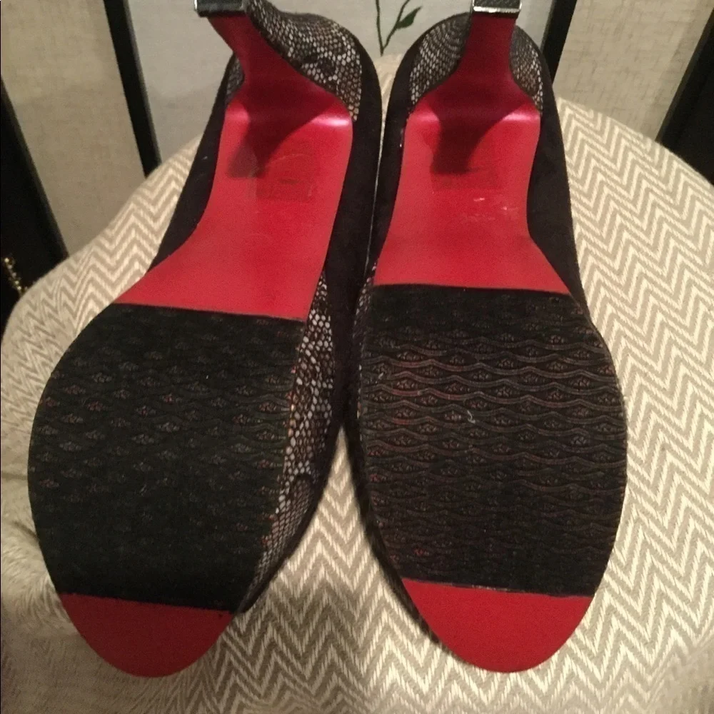 Beauty Heel Faux Suede and Faux Snakeskin Heels